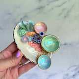 Emerald Waves - Coral Reef Ring Dish - Iridescent Infinity Tray