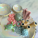 Turtle Cove - Coral Reef Dish Iridescent Infinity Sea Turtle Tray