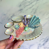 Ocean Dreams - Coral Reef Dish Iridescent Infinity Sea Turtle Tray