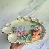 Lucky 7 - Huge Coral Reef Dish Sea Creature Iridescent Infinity Tray