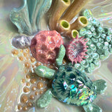 Ocean Bloom - Turtle Shell Jewelry Wall Hanging Coral Reef Necklace Display