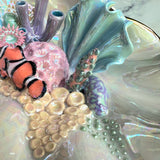 Finding Naomi - Shell Jewelry Wall Hanging- Clown Fish - Coral Reef Necklace Display B