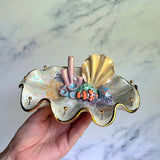 Finding Naomi - Shell Jewelry Wall Hanging- Clown Fish - Coral Reef Necklace Display A