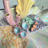 Finding Naomi - Shell Jewelry Wall Hanging- Clown Fish - Coral Reef Necklace Display A