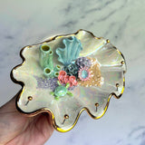 Blue Lagoon - Turtle Shell Jewelry Wall Hanging Coral Reef Necklace Display