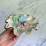 Blue Lagoon - Turtle Shell Jewelry Wall Hanging Coral Reef Necklace Display
