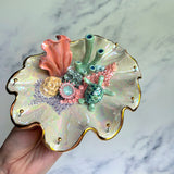 Tidal Wispers - Turtle Shell Jewelry Wall Hanging Coral Reef Necklace Display