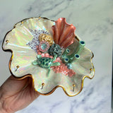 Tidal Wispers - Turtle Shell Jewelry Wall Hanging Coral Reef Necklace Display