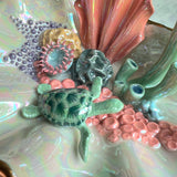 Tidal Wispers - Turtle Shell Jewelry Wall Hanging Coral Reef Necklace Display