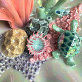 Tidal Wispers - Turtle Shell Jewelry Wall Hanging Coral Reef Necklace Display