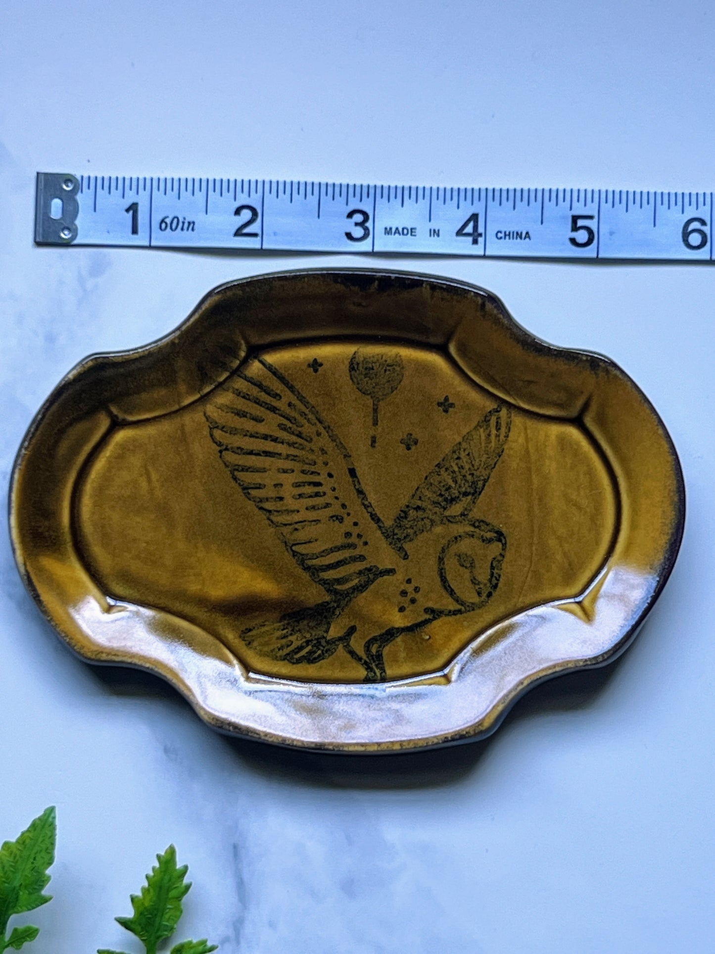 Owl Tray Plate Altar Tray Witchy Jewelry Dish