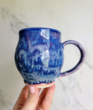 Blue Drippy Porcelain Ceramic Mug