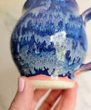 Blue Drippy Porcelain Ceramic Mug